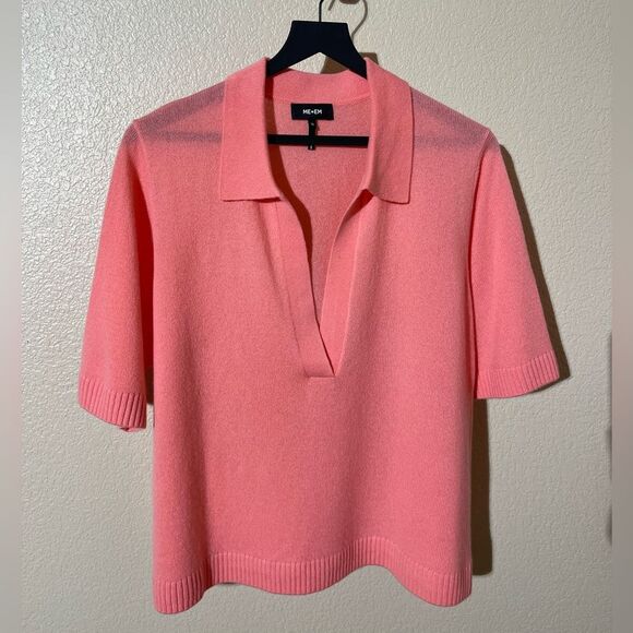 ME+EM Coral Pink Sweater - Picture 1 of 6